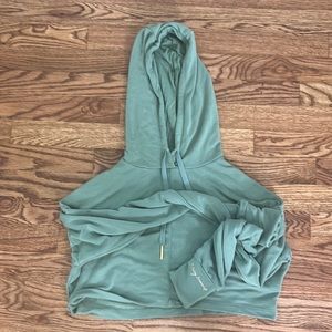 Gymshark x Whitney Simmons cropped hoodie, sage, small